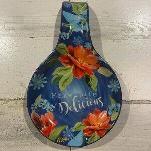 The Pioneer Woman Kitchen Pioneer Woman Blue Red Floral Spoon Rest